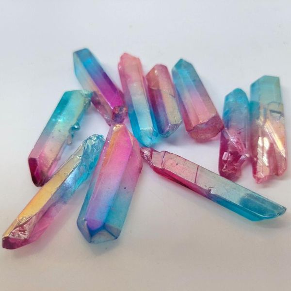 decorative objects & figurines wholesale aura angel quartz wand natural redbluetwo tune electroplating crystal point specimen polished heali
decorative objects & figurines wholesale aura angel quartz wand natural redbluetwo tune electroplating crystal point specimen polished heali
