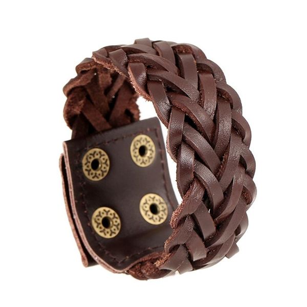 tennis wide brown leather weave bracelet for women men fashion braided handmade bangles male gift vintage bijoux pulseras party gifts, Golden;silver
tennis wide brown leather weave bracelet for women men fashion braided handmade bangles male gift vintage bijoux pulseras party gifts, Golden;silver