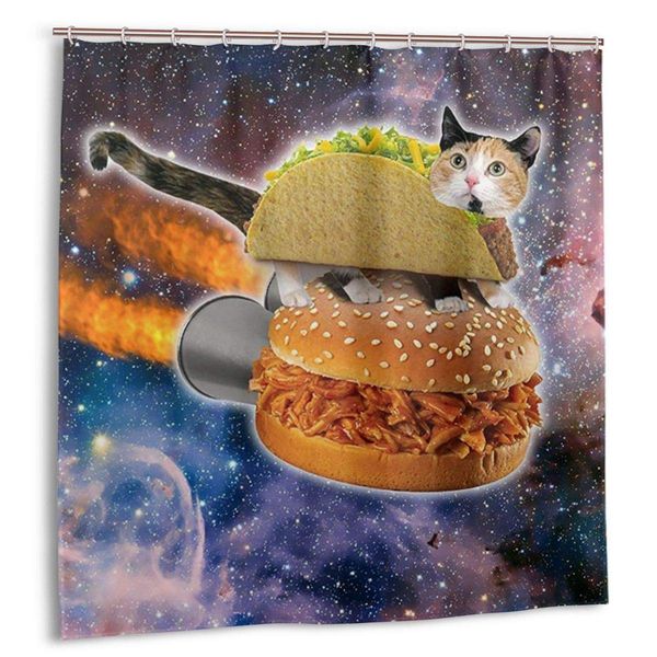 shower curtain,cute cat hamburger rocket universe stars spoof illustration,custom design waterproof shower curtains bathroom
shower curtain,cute cat hamburger rocket universe stars spoof illustration,custom design waterproof shower curtains bathroom