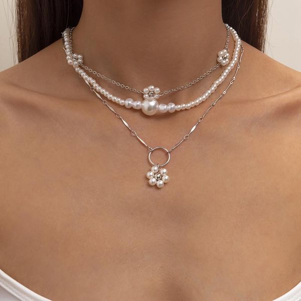 chokers sweet pearl chain flower necklace for women men fashion multilayer clavicle jewelry accessories, Golden;silver
chokers sweet pearl chain flower necklace for women men fashion multilayer clavicle jewelry accessories, Golden;silver