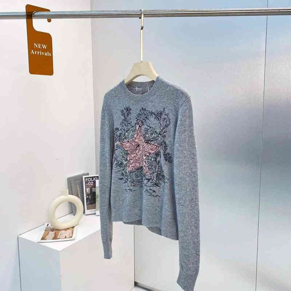 women's sweaters d family autumn and winter lazy style simple embroidery five pointed star loose thin round neck knitted cashmere sweat, White;black
women's sweaters d family autumn and winter lazy style simple embroidery five pointed star loose thin round neck knitted cashmere sweat, White;black
