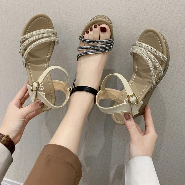 sandals women wedge peep toe buckle shoes woman platform canvas wedges fashion summer super high heel for, Black
sandals women wedge peep toe buckle shoes woman platform canvas wedges fashion summer super high heel for, Black