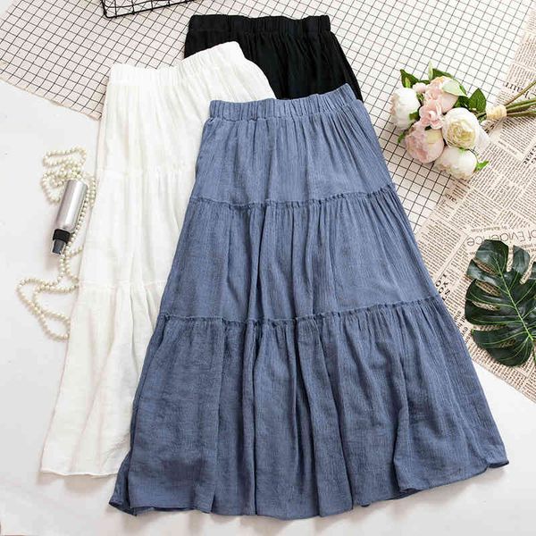 korean summer high waist solid blue/black/white skirts vintage a-line student casual skirt elegant fashion mujer faldas 210426
korean summer high waist solid blue/black/white skirts vintage a-line student casual skirt elegant fashion mujer faldas 210426