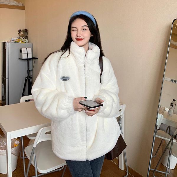 women's leather & faux lamb wool stand collar cardigan sweater women autumn and winter jacket korean ins lazy wind plus velvet thick fu, Black
women's leather & faux lamb wool stand collar cardigan sweater women autumn and winter jacket korean ins lazy wind plus velvet thick fu, Black