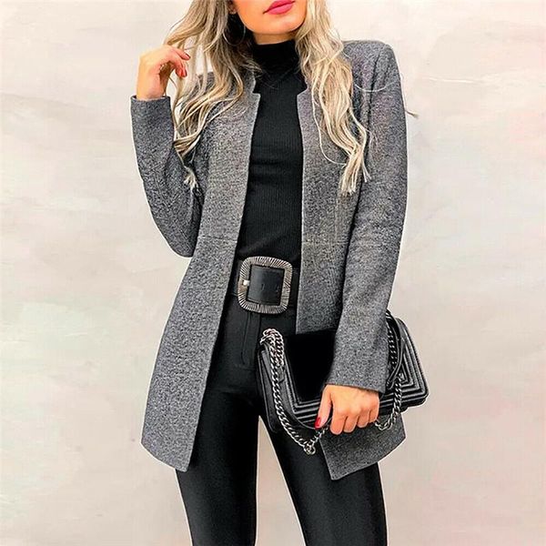 women's suits & blazers jacket cotton women autumn winter long sleeve cardigan coat fashion suit collar ladies office clothing workwear, White;black
women's suits & blazers jacket cotton women autumn winter long sleeve cardigan coat fashion suit collar ladies office clothing workwear, White;black