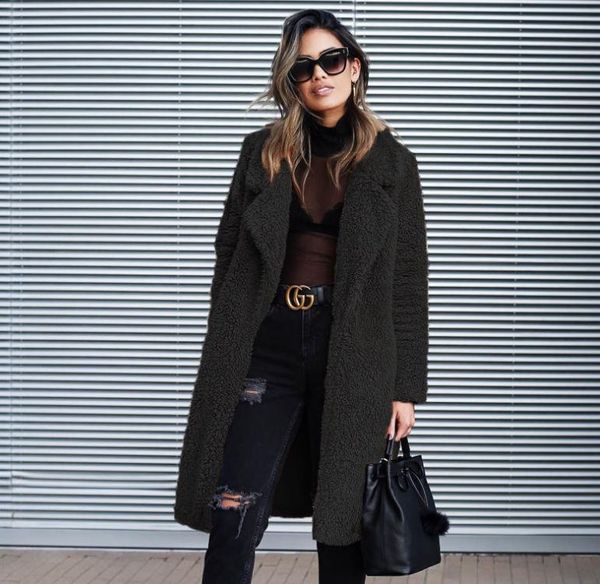 women's wool & blends cnmyou explosion2021fall and winter lapels pocket long sleeve ms. plush trench coat, Black
women's wool & blends cnmyou explosion2021fall and winter lapels pocket long sleeve ms. plush trench coat, Black