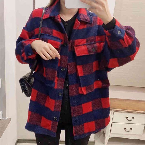 women's jackets autumn stylish plaid print za woolen long shirt outwear women fashion winter warm thick loose jacket coats oae8, Black;brown
women's jackets autumn stylish plaid print za woolen long shirt outwear women fashion winter warm thick loose jacket coats oae8, Black;brown