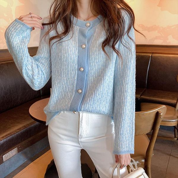 contrast color o neck women sweater knitted cardigan elegant pearl button short jacket spring vintage long sleeve knitwear, White;black
contrast color o neck women sweater knitted cardigan elegant pearl button short jacket spring vintage long sleeve knitwear, White;black