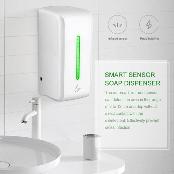 liquid soap dispenser wall-mounted automatic sensor hand wall mounted design of hole installation tools very simple
liquid soap dispenser wall-mounted automatic sensor hand wall mounted design of hole installation tools very simple