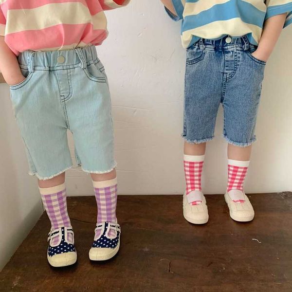 summer fashion edged denim knee length pants for boys and girls elastic casual shorts 210615, Black
summer fashion edged denim knee length pants for boys and girls elastic casual shorts 210615, Black