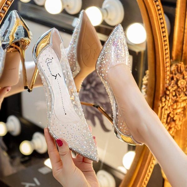 dress shoes 2021 fashion sandals steel heel stiletto super fine rhinestone transparent women pumps summer fairy style female high heels, Black
dress shoes 2021 fashion sandals steel heel stiletto super fine rhinestone transparent women pumps summer fairy style female high heels, Black