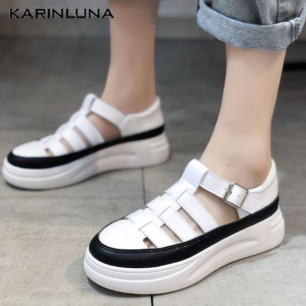 karin 2021 brand design gladiator women sandals med heels round toe platform mixed colors flats summer casual woman, Black
karin 2021 brand design gladiator women sandals med heels round toe platform mixed colors flats summer casual woman, Black