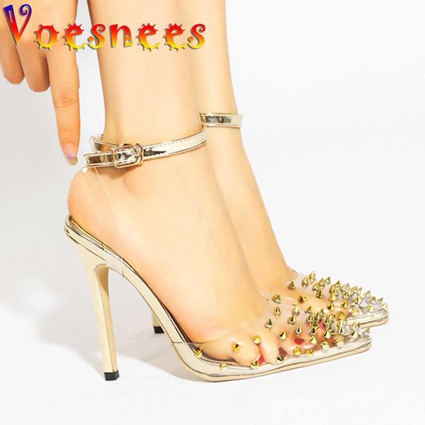 sandals voesnees 2021 rivet pointed high heeled shoes fashion celebrity women transparent 12cm lady evening party pumps, Black
sandals voesnees 2021 rivet pointed high heeled shoes fashion celebrity women transparent 12cm lady evening party pumps, Black