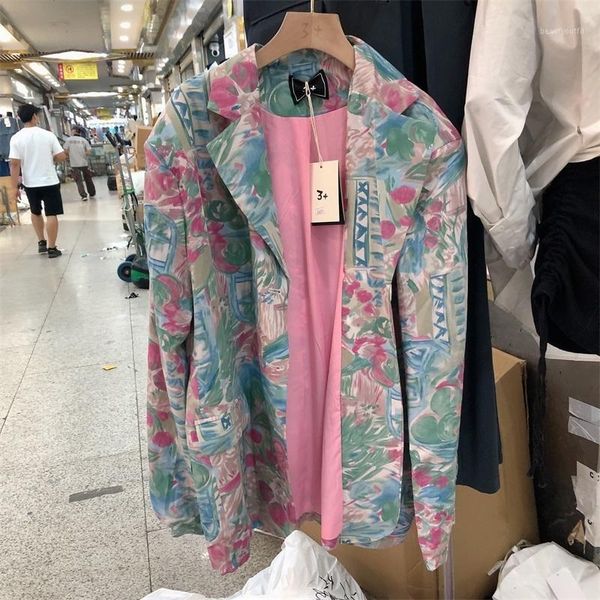 women's suits & blazers korean vintage flower print spring autumn casual back slit hem office lady suit jacket loose lapel long sleeve, White;black
women's suits & blazers korean vintage flower print spring autumn casual back slit hem office lady suit jacket loose lapel long sleeve, White;black
