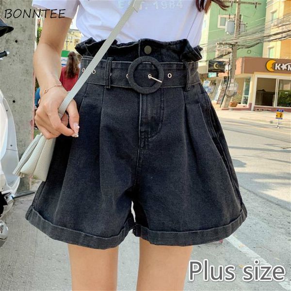 women's shorts high waist women oversize 5xl chic wide leg womens denim short trouser with sashes summer vintage ladies fashion o3ek, White;black
women's shorts high waist women oversize 5xl chic wide leg womens denim short trouser with sashes summer vintage ladies fashion o3ek, White;black