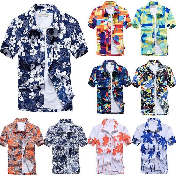 men's tracksuits summer men hawaiian short-sleeved shirt casual floral printed turn down collar colorful leisure wear holiday beac, Gray
men's tracksuits summer men hawaiian short-sleeved shirt casual floral printed turn down collar colorful leisure wear holiday beac, Gray