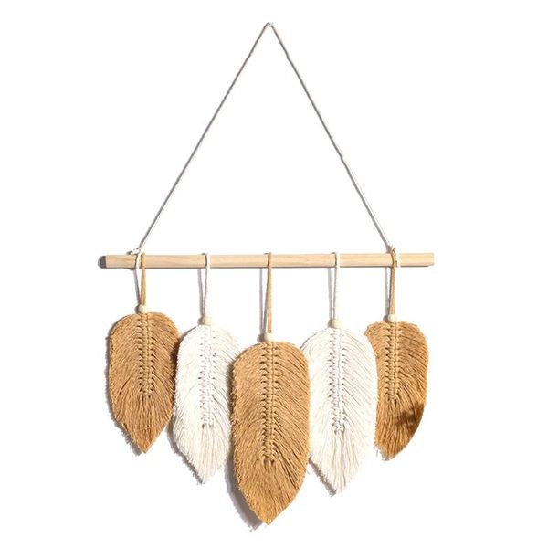 tapestries nordic tassel leaves bohemian tapestry hand-woven mural wooden stick wall hanging decor cotton decorative for living room crafts 
tapestries nordic tassel leaves bohemian tapestry hand-woven mural wooden stick wall hanging decor cotton decorative for living room crafts