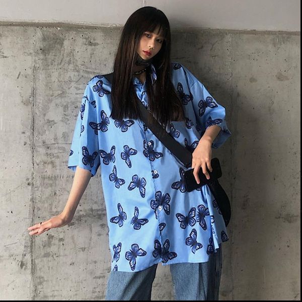 harajuku oversize shirts women blouses high street bf style summer butterfly print short sleeve, White
harajuku oversize shirts women blouses high street bf style summer butterfly print short sleeve, White