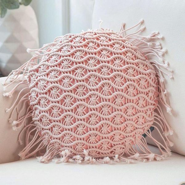 cushion/decorative pillow hand woven pillowcase cushion covers round shape cover with tassel macrame bohemia style for bed couch car home de
cushion/decorative pillow hand woven pillowcase cushion covers round shape cover with tassel macrame bohemia style for bed couch car home de
