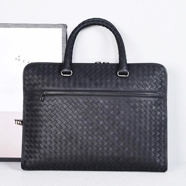 men's briefcase woven kiting calf genuine leather shoulder lapbag for documents mens bags notebook luxury briefcases
men's briefcase woven kiting calf genuine leather shoulder lapbag for documents mens bags notebook luxury briefcases