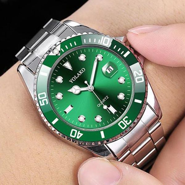 wristwatches 2021 man watch yolako luxury fashion green men military sport watches stainless steel date analog quartz wristwatch clock, Slivery;brown
wristwatches 2021 man watch yolako luxury fashion green men military sport watches stainless steel date analog quartz wristwatch clock, Slivery;brown