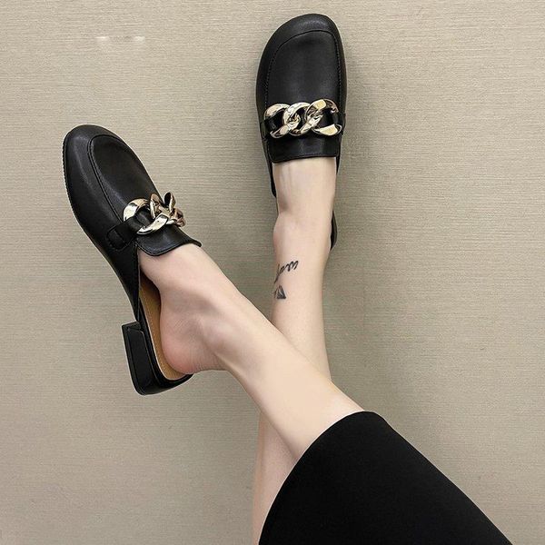 mules for women 2021 shoes buckle strap female slippers cover toe luxury slides rivet low summer designer flat basic pu fash, Black
mules for women 2021 shoes buckle strap female slippers cover toe luxury slides rivet low summer designer flat basic pu fash, Black