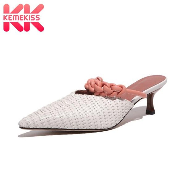 kemekiss arrival women sandals shoes fashion pointed toe slippers high-quality genuine leather heels size 33-40, Black
kemekiss arrival women sandals shoes fashion pointed toe slippers high-quality genuine leather heels size 33-40, Black