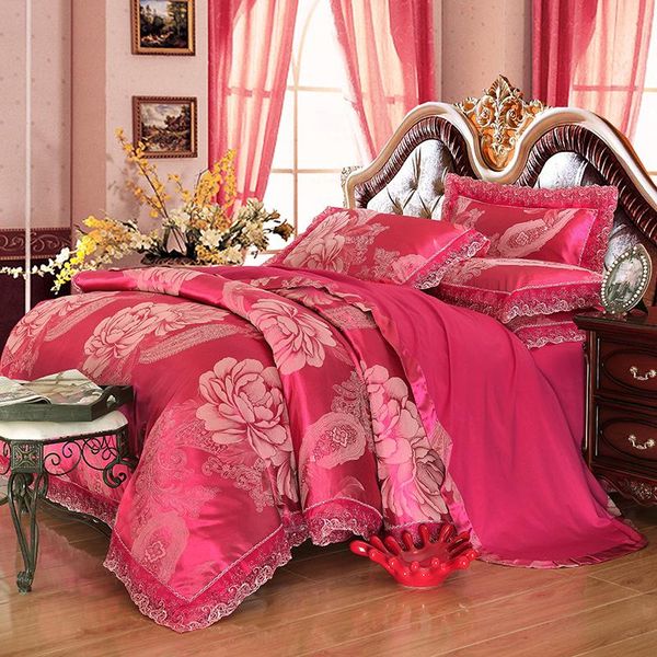 bedding sets lace embroidery jacquard silk cotton luxury 4pcs wedding satin quilt/duvet cover bed sheet pillowcases king
bedding sets lace embroidery jacquard silk cotton luxury 4pcs wedding satin quilt/duvet cover bed sheet pillowcases king