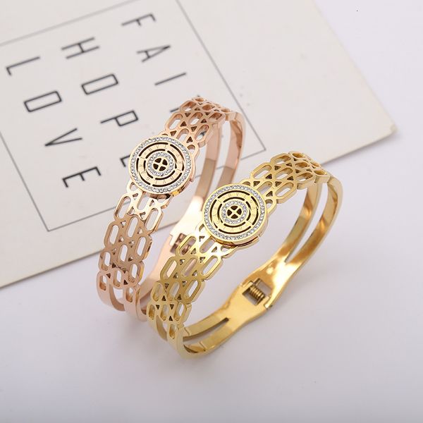 bangles bracelet titanium steel hollow circular pattern net red fashion simple temperament live straight, Black
bangles bracelet titanium steel hollow circular pattern net red fashion simple temperament live straight, Black