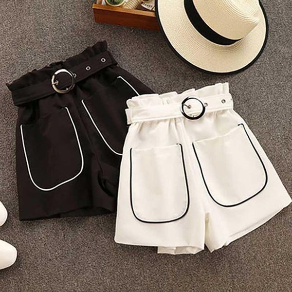 nicemix chic summer high waist shorts women clothes street loose fitness short feminino drawstring striped pockets wide leg women's, White;black
nicemix chic summer high waist shorts women clothes street loose fitness short feminino drawstring striped pockets wide leg women's, White;black