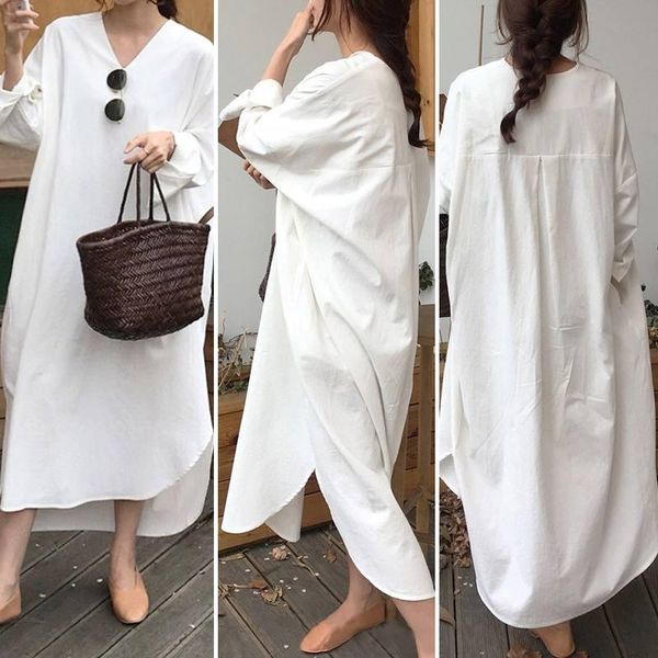 casual dresses women linen dress vintage long sleeve midi 2021 vonda women'sundress office ladies sundress plus size vestidos s-5xl, Black;gray
casual dresses women linen dress vintage long sleeve midi 2021 vonda women'sundress office ladies sundress plus size vestidos s-5xl, Black;gray
