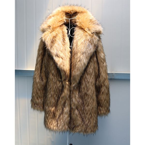 men's yellow long thick shiny plush coat high-quality stand-up collar retro comfortable windproof and warm fashion travel commute, Black
men's yellow long thick shiny plush coat high-quality stand-up collar retro comfortable windproof and warm fashion travel commute, Black