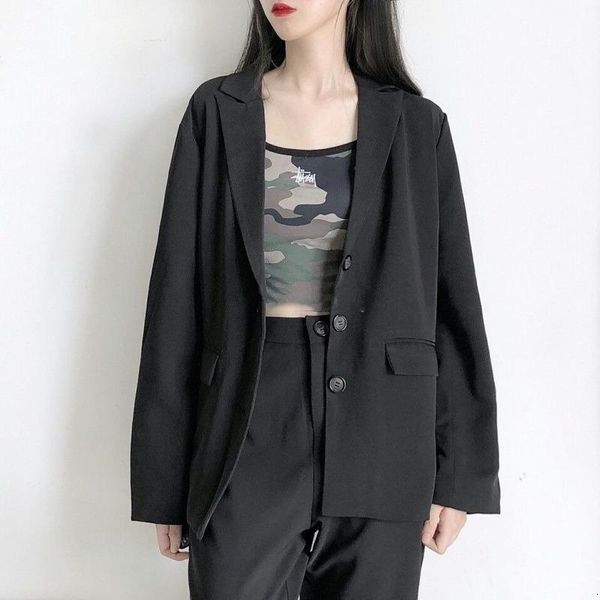 women's suits & blazers women spring black notched loose office ladies british style elegant student all-match leisure suit single-brea, White;black
women's suits & blazers women spring black notched loose office ladies british style elegant student all-match leisure suit single-brea, White;black