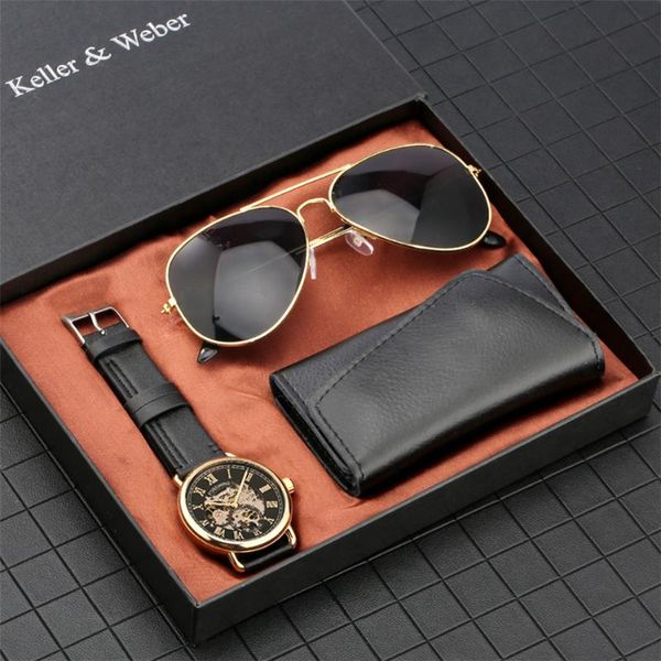 watch gift sets for men genuine leather hand-winding mechanical wristwatch sunglass key package present husband/boyfriend wristwatches, Slivery;brown
watch gift sets for men genuine leather hand-winding mechanical wristwatch sunglass key package present husband/boyfriend wristwatches, Slivery;brown