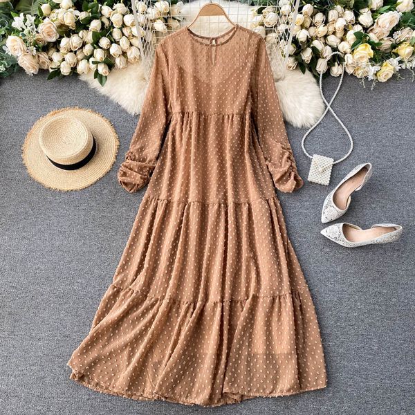 dresses women polka dot chiffon dress spring autumn sweet round neck long sleeve a-line vestidos female vacation beach party robe, Black;gray
dresses women polka dot chiffon dress spring autumn sweet round neck long sleeve a-line vestidos female vacation beach party robe, Black;gray