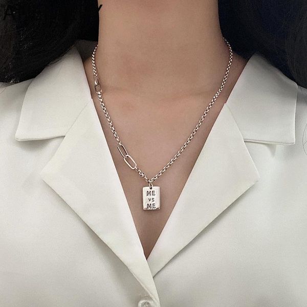 chains sumu fashion letter square thai silver color necklace with ot buckle sweater chain for women men s-n653
chains sumu fashion letter square thai silver color necklace with ot buckle sweater chain for women men s-n653
