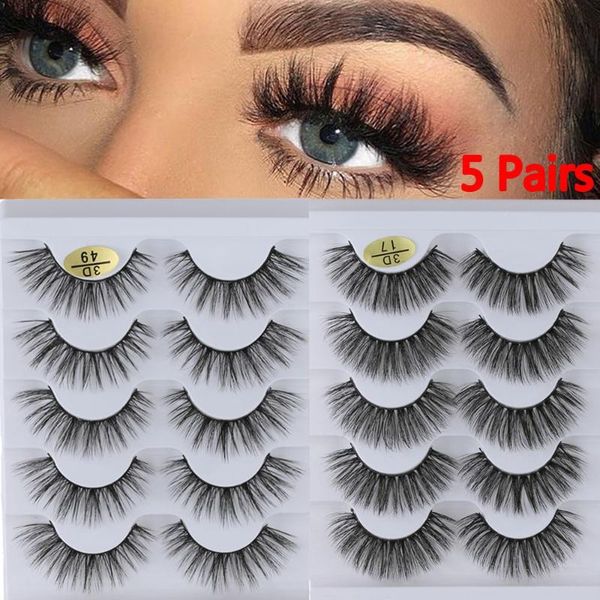 false eyelashes 5 pairs 3d faux mink hair wispies fluffies drama natural long handmade cruelty-free
false eyelashes 5 pairs 3d faux mink hair wispies fluffies drama natural long handmade cruelty-free