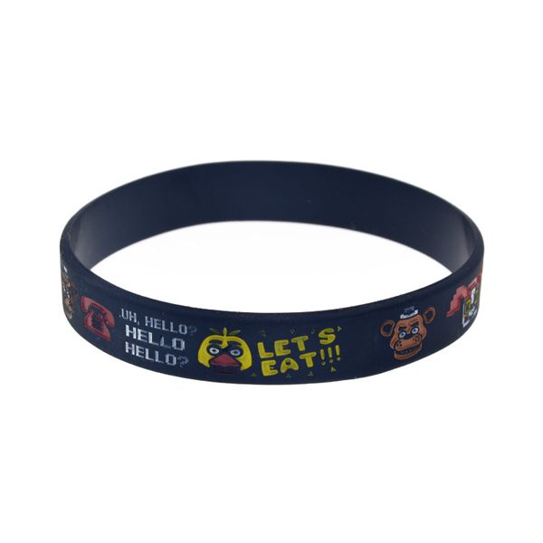 100pcs let is eat silicone rubber bracelet cartoon logo decoration gift band size black
100pcs let is eat silicone rubber bracelet cartoon logo decoration gift band size black