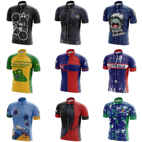 men's t-shirts cycling jesey polyester short sleeve summer riding sportswear for australia series male bicycle clothes, White;black
men's t-shirts cycling jesey polyester short sleeve summer riding sportswear for australia series male bicycle clothes, White;black