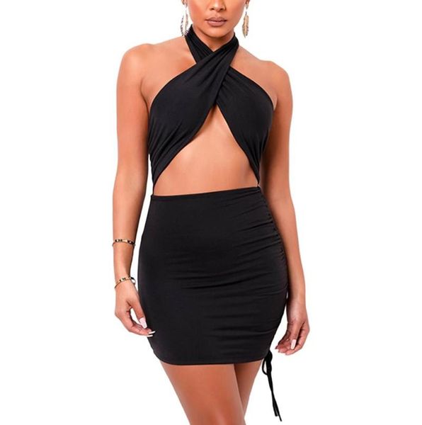 casual dresses women's summer sheath hollow out dress strap neck solid color side lace up backless skirt for female, Black;gray
casual dresses women's summer sheath hollow out dress strap neck solid color side lace up backless skirt for female, Black;gray
