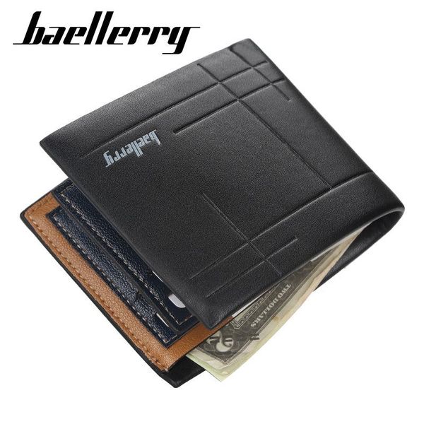 baellerry men's short wallet european and american horizontal multi card simple thin business open soft leather handbag wallets, Red;black
baellerry men's short wallet european and american horizontal multi card simple thin business open soft leather handbag wallets, Red;black