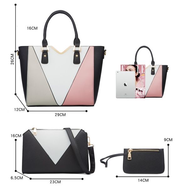 simple style ladies totes bags fashion casual womens handbag pu four-piece color matching design outdoor large-capacity shoulder bag
simple style ladies totes bags fashion casual womens handbag pu four-piece color matching design outdoor large-capacity shoulder bag