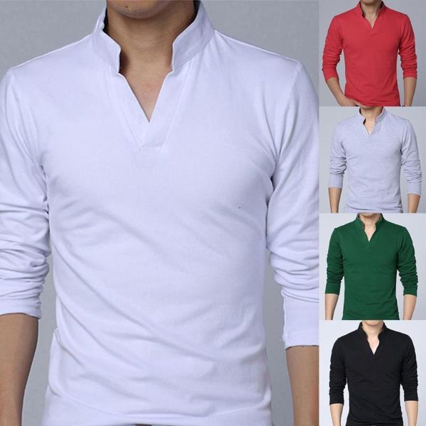 men's t-shirts men t-shirt solid color long sleeve v neck slim pullover for spring, White;black
men's t-shirts men t-shirt solid color long sleeve v neck slim pullover for spring, White;black