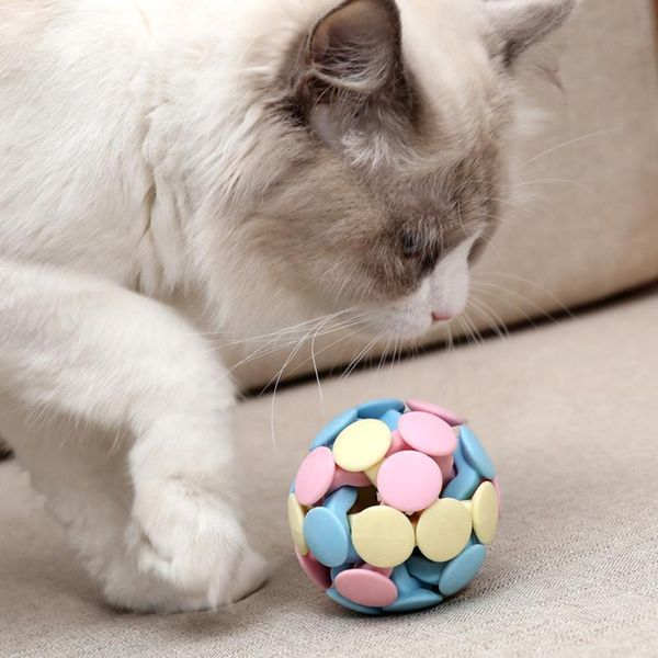cat toys 1pcs pet color matching bell toy ball macaron three-color woven dog bite self-hey supplies
cat toys 1pcs pet color matching bell toy ball macaron three-color woven dog bite self-hey supplies
