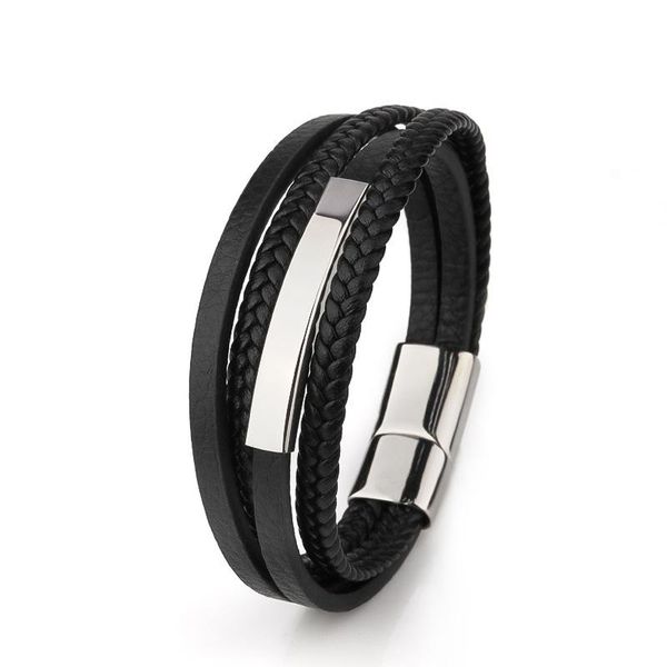 charm bracelets european and american magnetic buckle artificial woven men's bracelet exaggerated multi-layer stainless steel t, Golden;silver
charm bracelets european and american magnetic buckle artificial woven men's bracelet exaggerated multi-layer stainless steel t, Golden;silver
