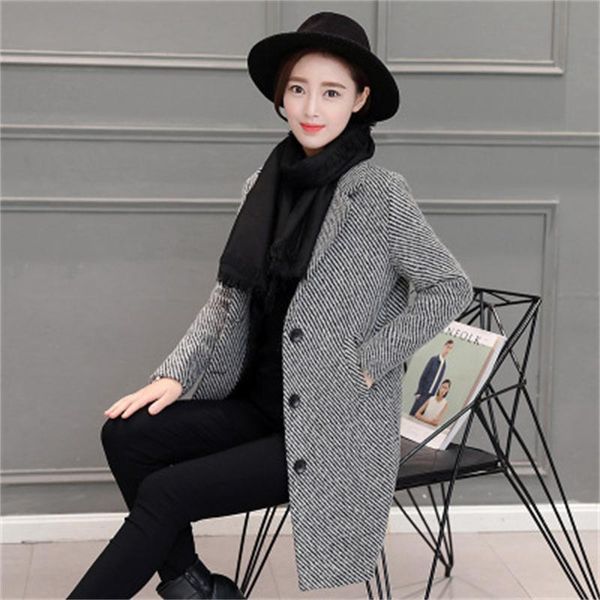 ms.striped blazers and jackets suit ladies autumn winter women's collar wool coat slim long woolen female suits &, White;black
ms.striped blazers and jackets suit ladies autumn winter women's collar wool coat slim long woolen female suits &, White;black