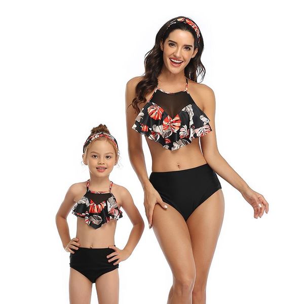 family matching swimwear two pieces women kid girl swimsuit bathing suit maillot de bain feminino high waist bikini women's, White;black
family matching swimwear two pieces women kid girl swimsuit bathing suit maillot de bain feminino high waist bikini women's, White;black