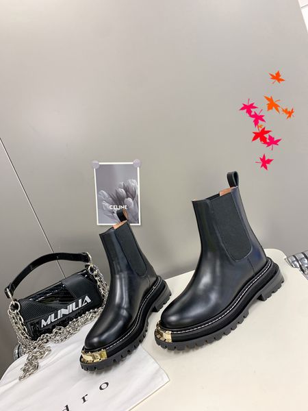 2022 leather boots ladies short ankle cowskin boot autumn winter chunky heel martin booties fashion camfortable shoes with box size 35-40 -h, Black
2022 leather boots ladies short ankle cowskin boot autumn winter chunky heel martin booties fashion camfortable shoes with box size 35-40 -h, Black