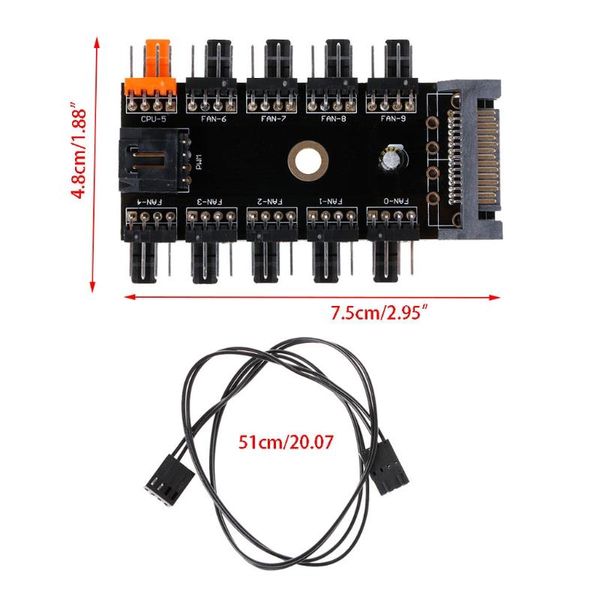 molex 1 to 10 way pwm cooling fan hub 4-pin 12v power socket pcb adapter fans & coolings
molex 1 to 10 way pwm cooling fan hub 4-pin 12v power socket pcb adapter fans & coolings