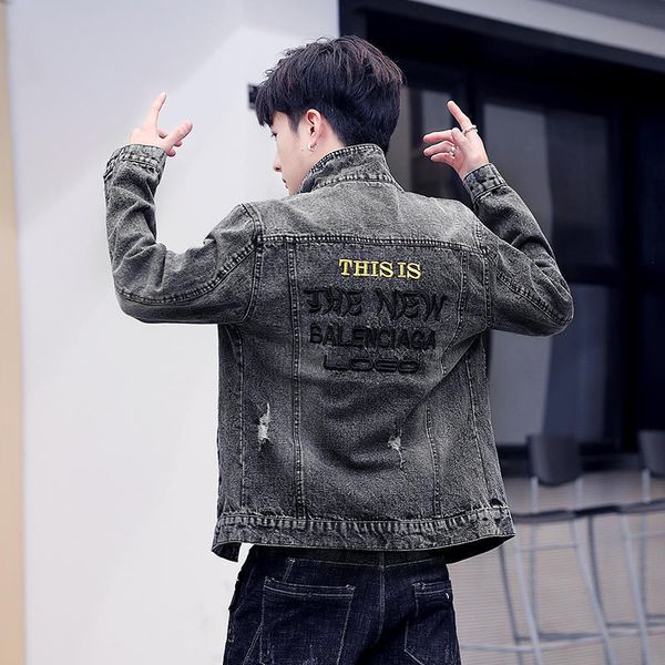 men's jackets denim jacket men's tide brand student handsome spring and autumn korean teenagers outer clothes qjy5, Black;brown
men's jackets denim jacket men's tide brand student handsome spring and autumn korean teenagers outer clothes qjy5, Black;brown